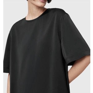 AllSaints Amelie Satin Relaxed Fit T-Shirt